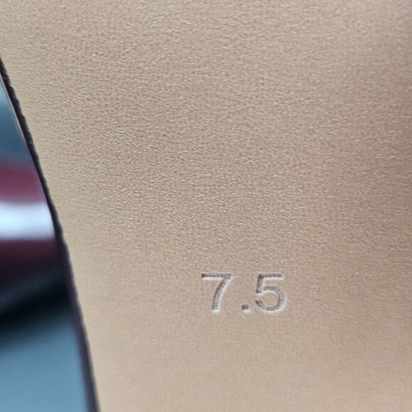 Michael Shannon Burgundy Patent Leather Pointed-Toe Block Heels For Women 7.5 - Picture 10 of 11